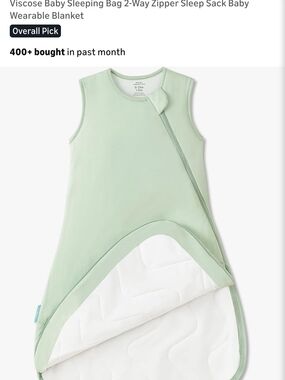 PurComfy Supersoft Sleep Sack 1.0 TOG, Premium Bamboo Viscose Baby Sleeping Bag